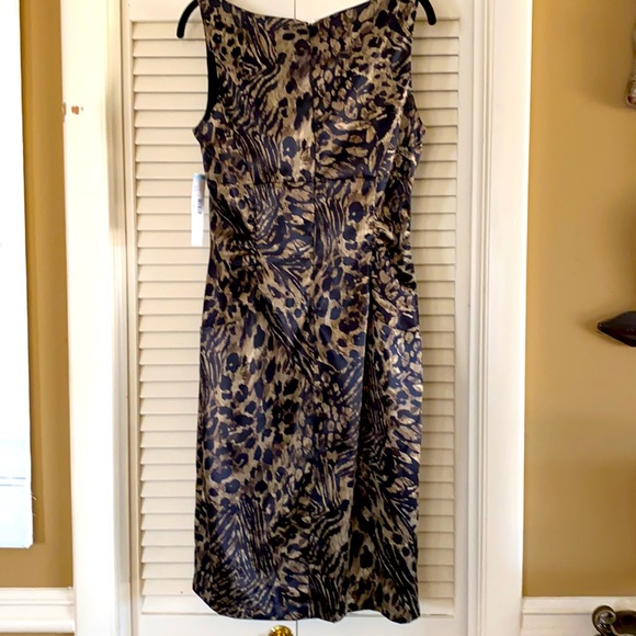 NWT London Style Leopard Print Dress 8 - Picture 2 of 8